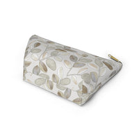 Cherry Plum Leaves Accessory Pouch w T-bottom in Brown
